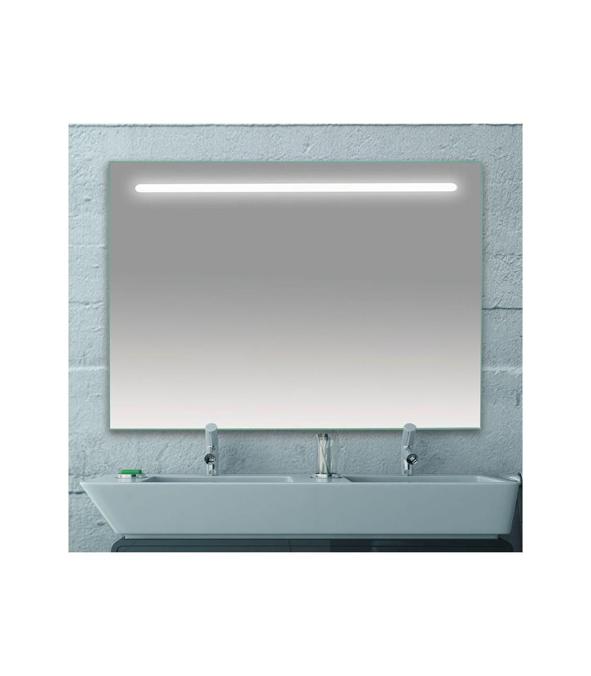 Espejo led retroiluminado Hermes cromo 80X80 cm